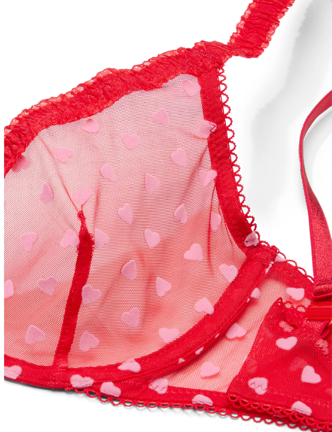 DUMMY - Brasier Victoria Secret  de media copa sin forro con corazones Tease 38DDD